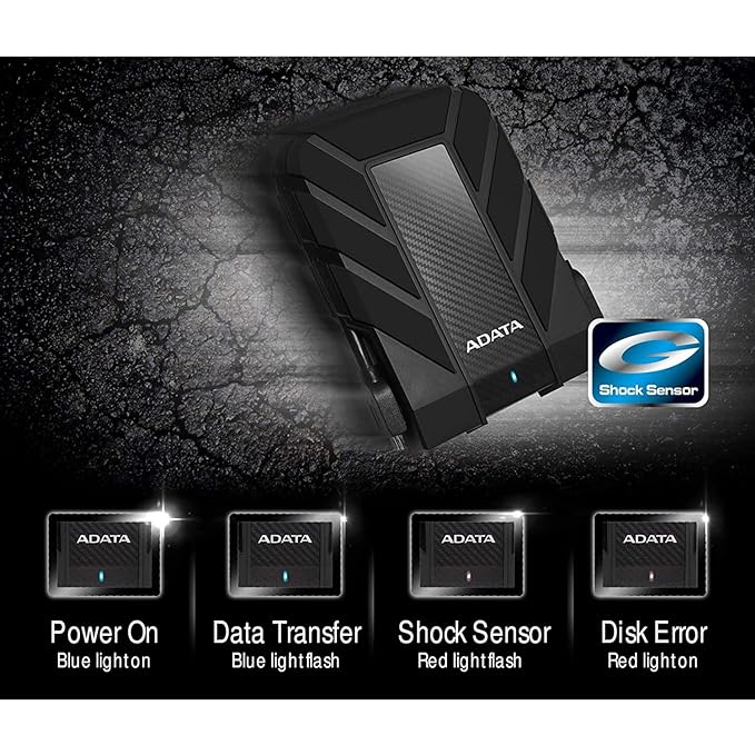 ADATA HD710 Pro 2TB 3.5 inch/8.89 cm SATA III External Hard Drive/HDD with IP65 Rating Black, for Windows with Waterproof and Shockproof Technology - SWIFT PERIPHERALSAHD710P-2TU31-CBK