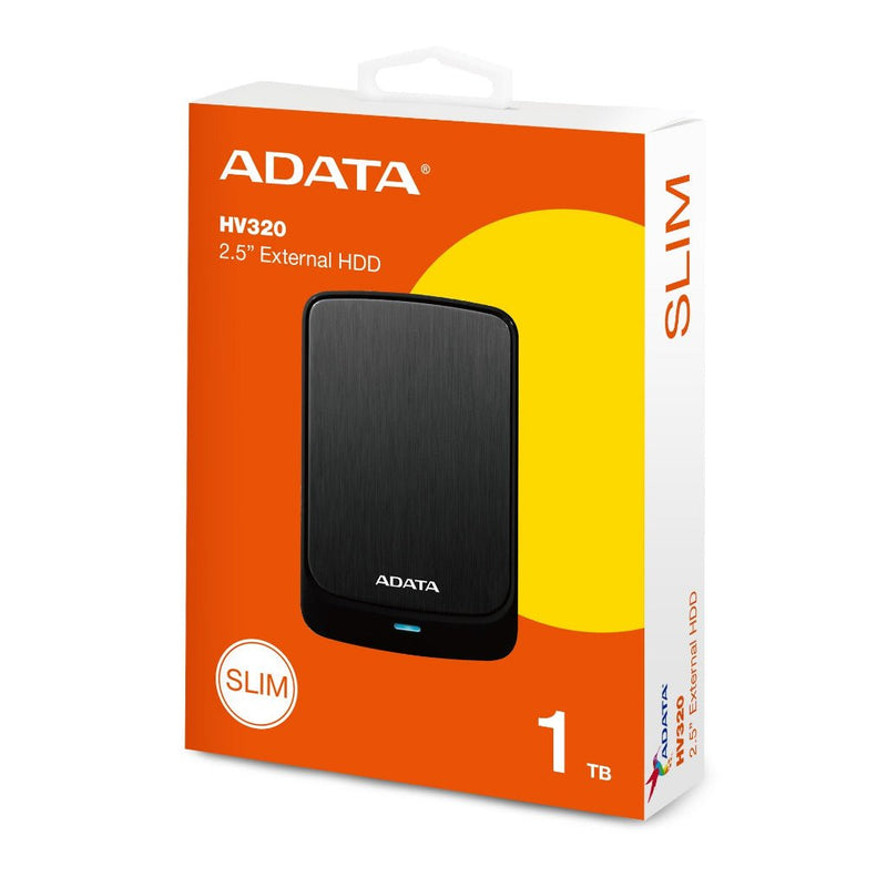 ADATA HV320 1TB USB 3.2 External Portable Hard Disk - Black - SWIFT PERIPHERALSAHV320-1TU31-CBK