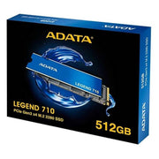 ADATA LEGEND 710 512GB M.2 PCIe Gen3x4 NVMe Internal SSD with Heatsink - SWIFT PERIPHERALSALEG-710-512GCS