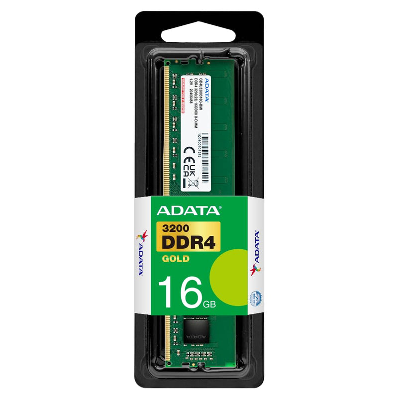 ADATA Premier 16GB DDR4 RAM 3200MHz CL22 U - DIMM Desktop Memory Module - SWIFT PERIPHERALSAD4U320016G22-SGN