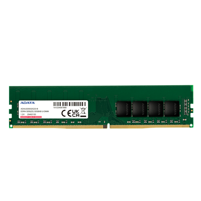 ADATA Premier 32GB DDR4 RAM 3200MHz CL22 U - DIMM Desktop Memory Module - SWIFT PERIPHERALSAD4U320032G22-SGN