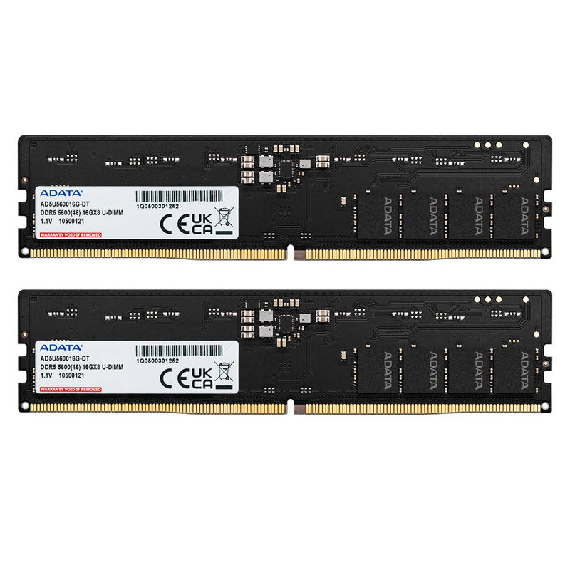 ADATA Premier 32GB DDR5 RAM 5600MHz CL46 U - DIMM Desktop Memory Module - SWIFT PERIPHERALSAD5U560032G-S