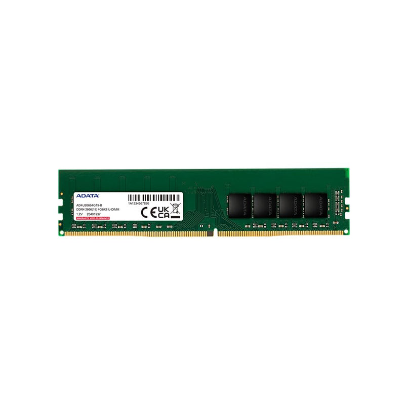 ADATA Premier 4GB DDR4 RAM 2666MHz CL19 U - DIMM Desktop Memory Module - SWIFT PERIPHERALSAD4U26664G19-SGN