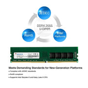 ADATA Premier 4GB DDR4 RAM 2666MHz CL19 U - DIMM Desktop Memory Module - SWIFT PERIPHERALSAD4U26664G19-SGN