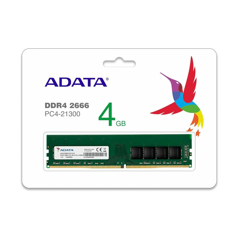 ADATA Premier 4GB DDR4 RAM 2666MHz CL19 U - DIMM Desktop Memory Module - SWIFT PERIPHERALSAD4U26664G19-SGN