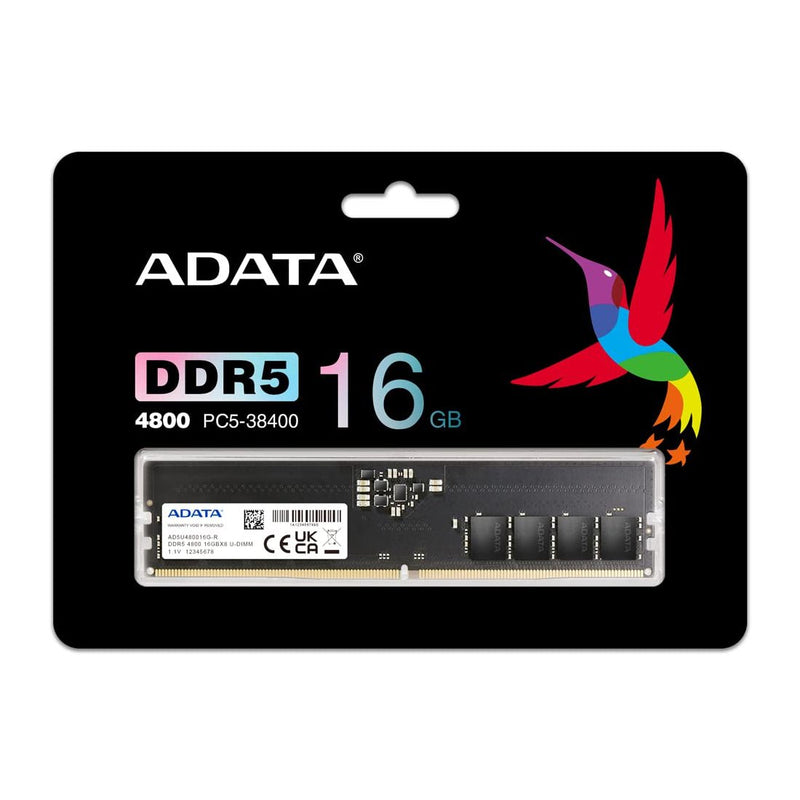 ADATA Premier Series 16GB DDR5 RAM 4800MHz CL40 UDIMM Desktop Memory - SWIFT PERIPHERALSAD5U480016G-S