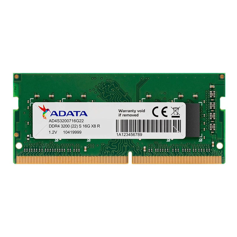 ADATA Series 16GB DDR4 RAM 3200MHz Laptop Memory - SWIFT PERIPHERALSAD4S320016G22-SGN
