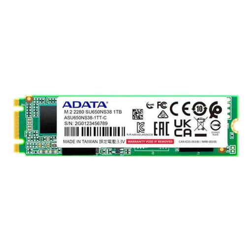 ADATA SU650 1TB M.2 SATA 3D NAND Internal SSD for Desktops & Laptops - SWIFT PERIPHERALSASU650NS38-1TT-C