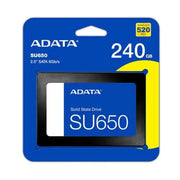 ADATA SU650 240GB 3D NAND SATA III Internal Solid State Drive - SWIFT PERIPHERALSASU650SS-240GT-R