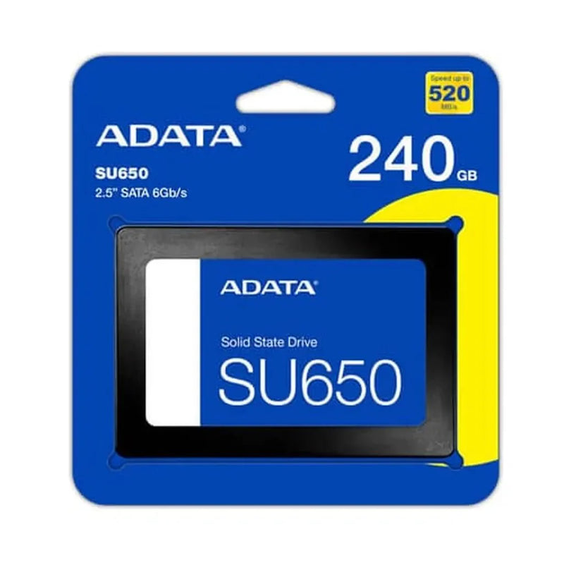 ADATA SU650 240GB 3D NAND SATA III Internal Solid State Drive - SWIFT PERIPHERALSASU650SS-240GT-R