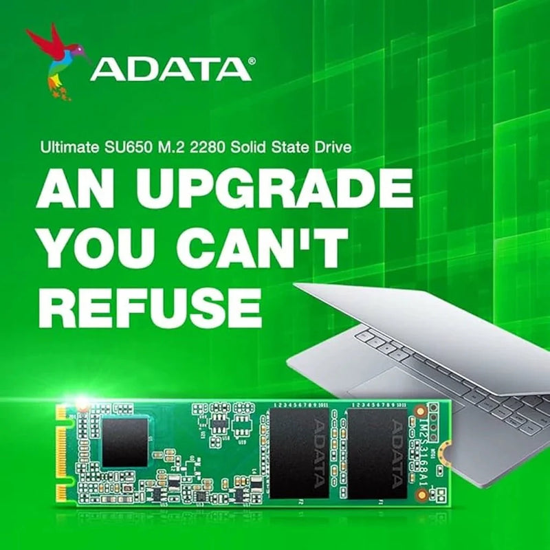 ADATA SU650 256GB M.2 SATA 3D NAND Internal SSD for Desktops & Laptops - SWIFT PERIPHERALSASU650NS38-256GT-C