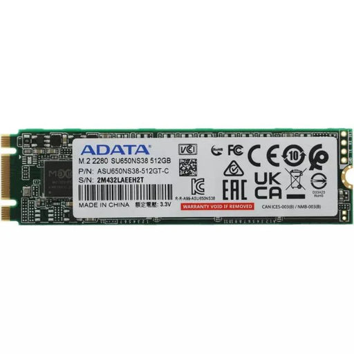 ADATA SU650 512GB M.2 2280 SATA III Internal SSD with 3D NAND LDPC ECC - SWIFT PERIPHERALSASU650NS38-512GT-C