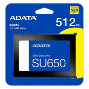 ADATA Ultimate SU650 512GB 2.5" SATA 3D NAND Internal Solid State Drive - SWIFT PERIPHERALSASU650SS-512GT-R