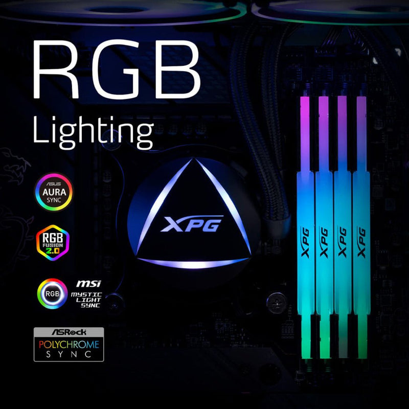 Adata XPG LANCER 16GB DDR5 RAM 5200MHz CL38 RGB Gaming Desktop Memory - SWIFT PERIPHERALSAX5U5200C3816G-CLARBK