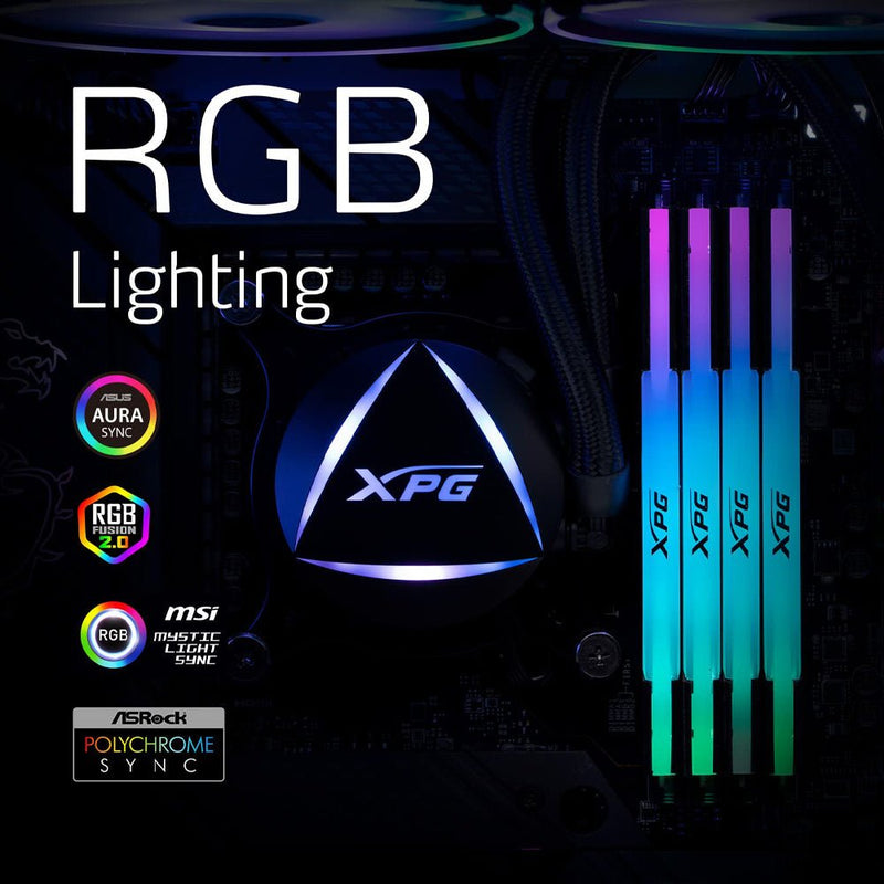 Adata XPG LANCER 16GB DDR5 RAM 5200MHz CL38 RGB Gaming Desktop Memory - SWIFT PERIPHERALSAX5U5200C3816G-CLARWH