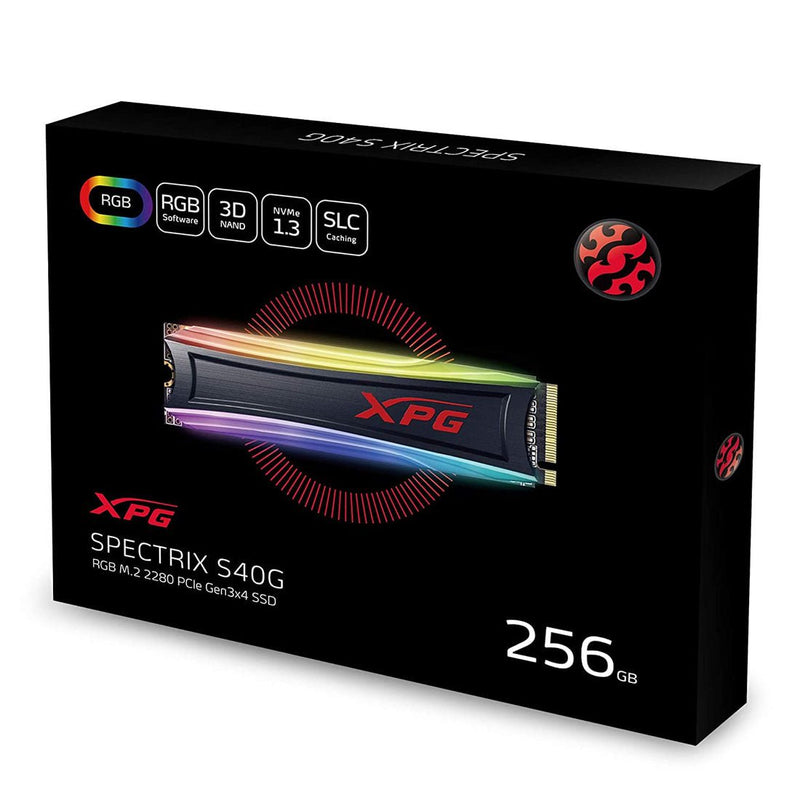 ADATA XPG SPECTRIX S40G 256GB M.2 2280 RGB Gaming Internal SSD - SWIFT PERIPHERALSAS40G-256GT-C