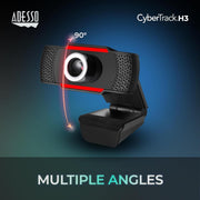 Adesso CyberTrack H3 Webcam with Manual - Focus for PC & Laptop - SWIFT PERIPHERALSCybertrack-H3