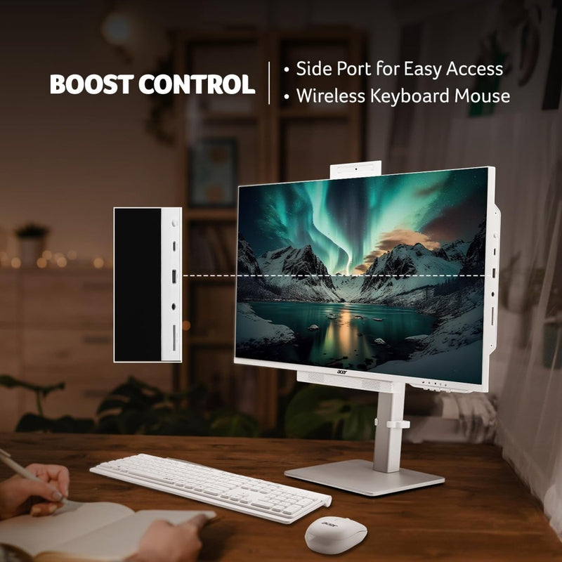 AIO ACER ASPIRE C24 UD.311SI.00V [CI5 - 12450H/16GB/512GB SSD/WIN11 HOME+MS24/24.0"/INTEGRATED GRAPHICS/1 YEAR(S)/WHITE] - SWIFT PERIPHERALS1096258