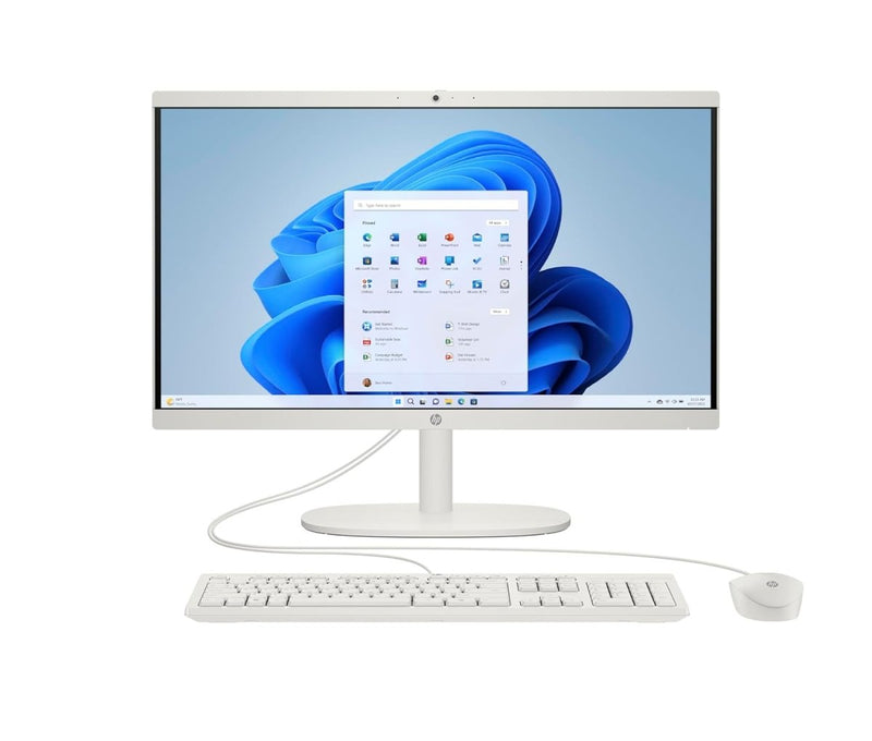 AIO HP 22 DG0153IN [N100 - INTEL/8GB/512GB SSD/WIN11 HOME+MSO/22.0 INCH/INTEGRATED GRAPHICS /1 YEAR(S)//WHITE] - SWIFT PERIPHERALS1089044