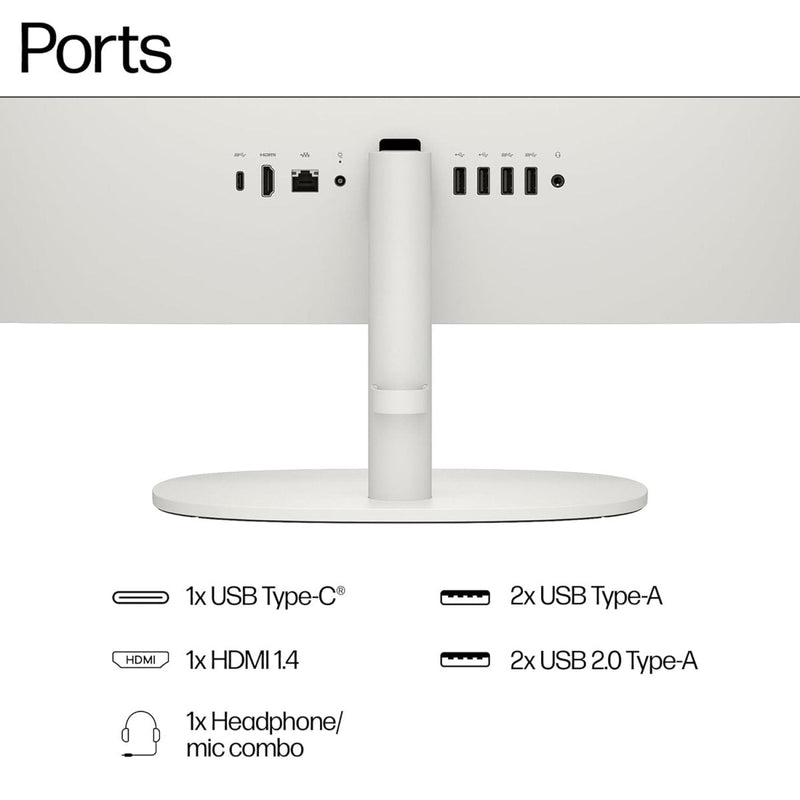 AIO HP 22 DG0153IN [N100 - INTEL/8GB/512GB SSD/WIN11 HOME+MSO/22.0 INCH/INTEGRATED GRAPHICS /1 YEAR(S)//WHITE] - SWIFT PERIPHERALS1089044