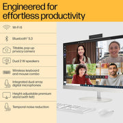 AIO HP 27 CR0345IN [CI3 - 1315U 13TH GEN/8GB/512GB SSD/WIN11 HOME+MSO/27.0 INCH/INTEGRATED GRAPHICS /1 YEAR(S)//WHITE] - SWIFT PERIPHERALS1090105