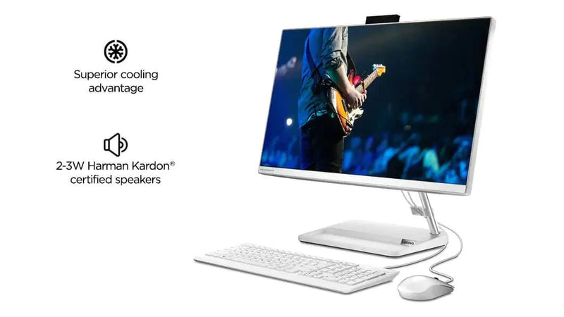 AIO LENOVO F0G1013EIN [R5 - 7430U RYZEN/8GB/512GB SSD/WIN11 HOME+MSO/23.8 INCH/INTEGRATED GRAPHICS /1 YEAR(S)//BLACK] - SWIFT PERIPHERALS1091643