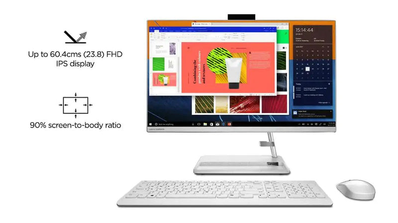 AIO LENOVO F0G1013EIN [R5 - 7430U RYZEN/8GB/512GB SSD/WIN11 HOME+MSO/23.8 INCH/INTEGRATED GRAPHICS /1 YEAR(S)//BLACK] - SWIFT PERIPHERALS1091643