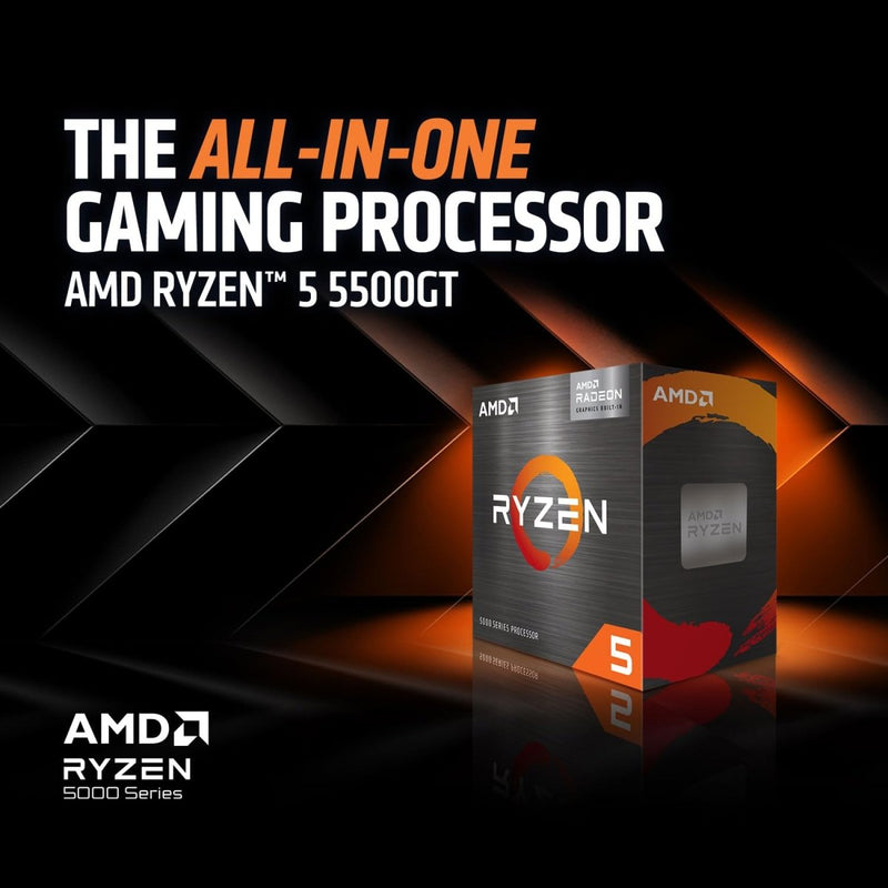 AMD Ryzen 5 5500GT 6 Cores 12 Threads 3.6GHz 16MB Cache AM4 Socket 64 - Bit Desktop Processor - SWIFT PERIPHERALS100-100001489BOX