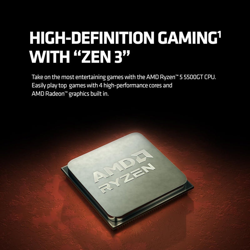 AMD Ryzen 5 5500GT 6 Cores 12 Threads 3.6GHz 16MB Cache AM4 Socket 64 - Bit Desktop Processor - SWIFT PERIPHERALS100-100001489BOX