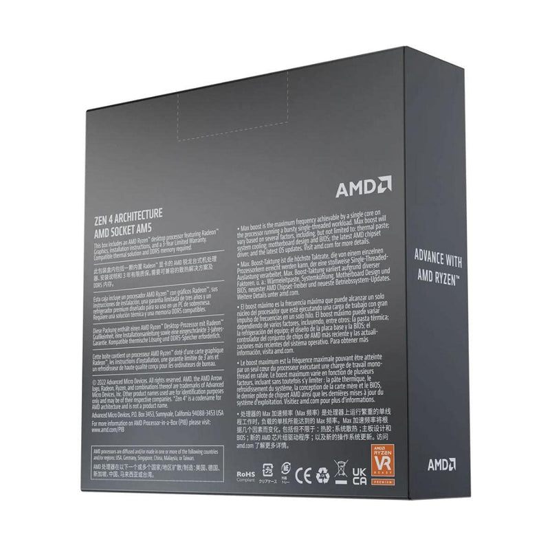 AMD RYZEN 5 7600X 6 CORE UPTO 5.3GHZ AM5 PROCESSOR - SWIFT PERIPHERALS1083001