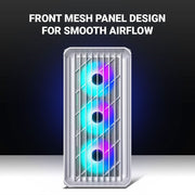 ANT ESPORTS 205 MINI 6F (M - ATX) MINI TOWER CABINET (WHITE) - SWIFT PERIPHERALS1091089