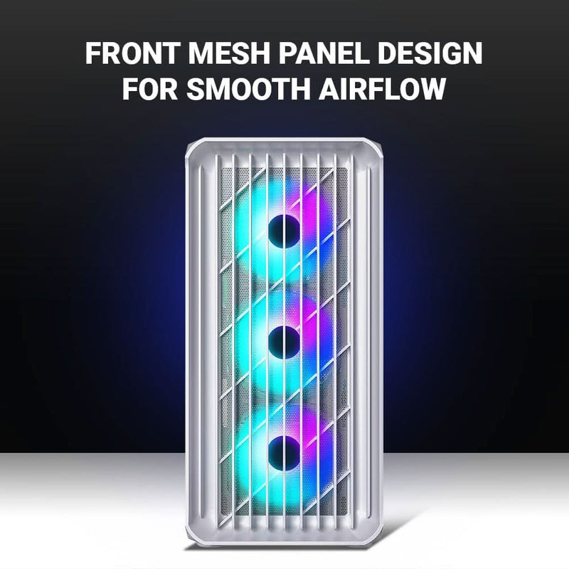 ANT ESPORTS 205 MINI 6F (M - ATX) MINI TOWER CABINET (WHITE) - SWIFT PERIPHERALS1091089