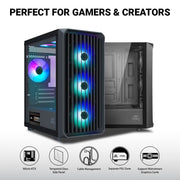 ANT ESPORTS 205 MINI 6F MINI - TOWER CABINET BLACK - SWIFT PERIPHERALS1091088