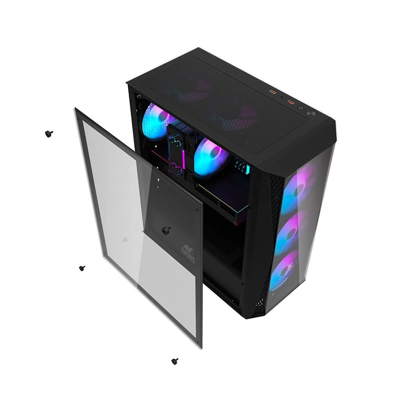 ANT ESPORTS 220 AIR MID - TOWER ATX CABINET BLACK - SWIFT PERIPHERALS1083273