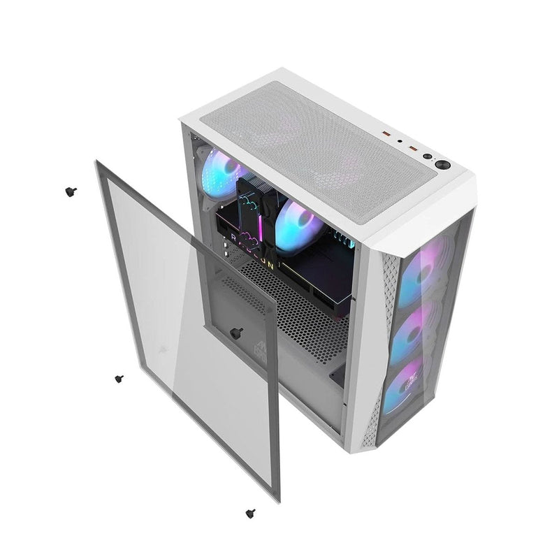 ANT ESPORTS 220 AIR MID - TOWER ATX CABINET WHITE - SWIFT PERIPHERALS1083322