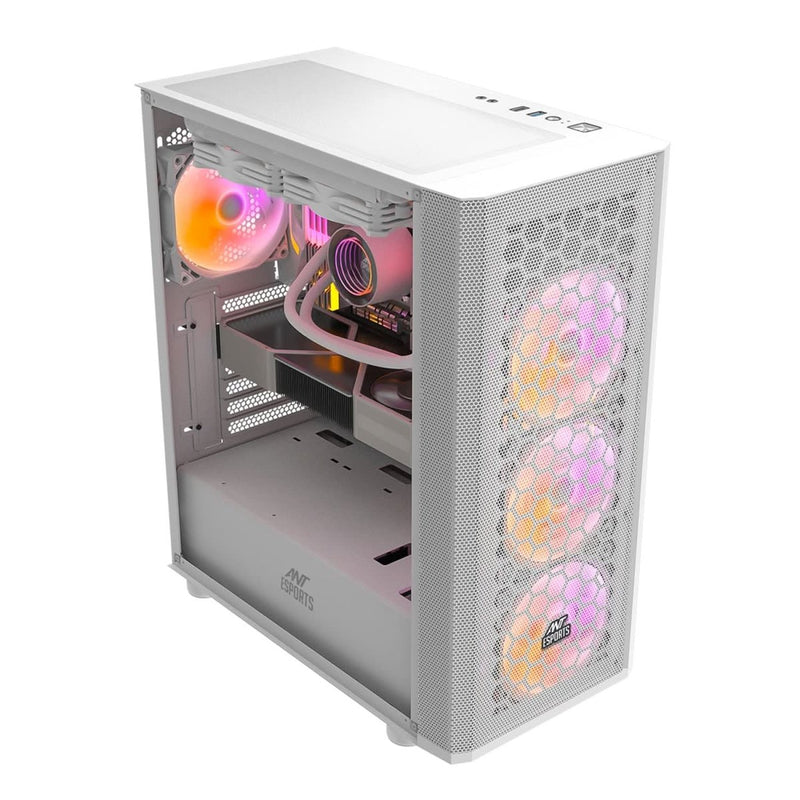 ANT ESPORTS 250 AIR ARGB (ATX) MID TOWER CABINET (WHITE) - SWIFT PERIPHERALS1084066