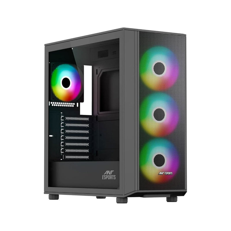 ANT ESPORTS 411 AIR MID - TOWER CABINET - BLACK - SWIFT PERIPHERALS1087681