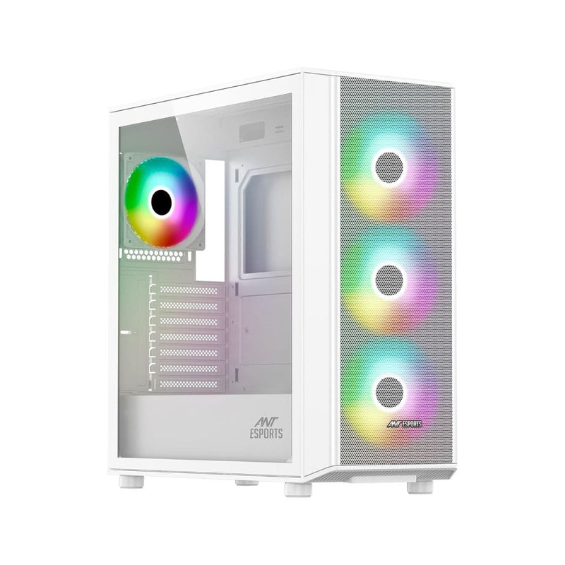 ANT ESPORTS 411 AIR MID - TOWER CABINET - WHITE - SWIFT PERIPHERALS1093244