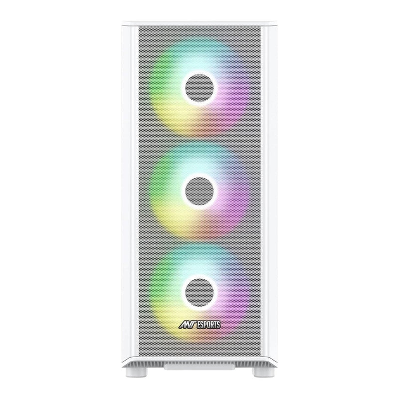 ANT ESPORTS 411 AIR MID - TOWER CABINET - WHITE - SWIFT PERIPHERALS1093244