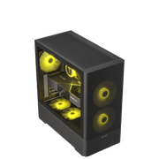 ANT ESPORTS 511 AIR 5F MID TOWER (E - ATX/ATX/M - ATX/M - ITX) BLACK CABINET 2X120MM 3X140MM FANS - SWIFT PERIPHERALSAESP0371