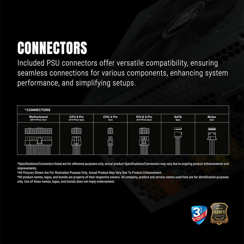 ANT ESPORTS 550W FP550B 80 PLUS BRONZE NON MODULAR SMPS - SWIFT PERIPHERALS1084876