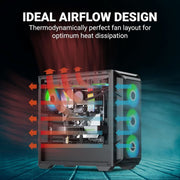 ANT ESPORTS 611 AIR MID - TOWER CABINET - BLACK - SWIFT PERIPHERALS1091700