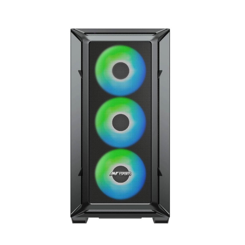 ANT ESPORTS 611 AIR MID - TOWER CABINET - BLACK - SWIFT PERIPHERALS1091700
