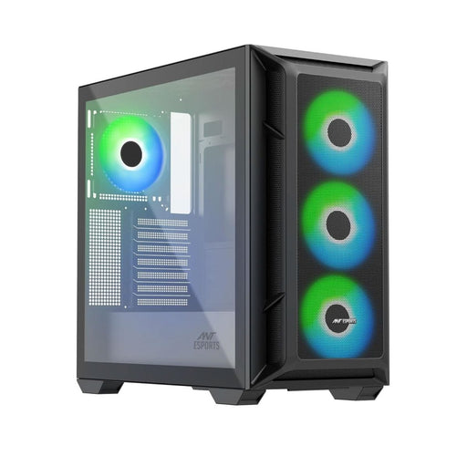 ANT ESPORTS 611 AIR MID - TOWER CABINET - BLACK - SWIFT PERIPHERALS1091700