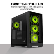 ANT ESPORTS 621 C3 ARGB (ATX) MID TOWER CABINET (BLACK) - SWIFT PERIPHERALS1090603