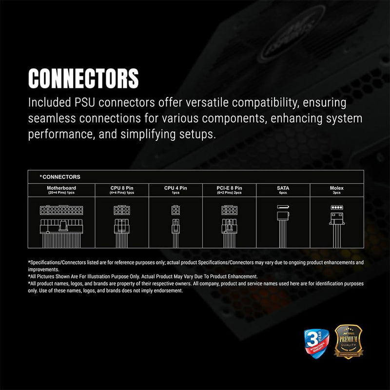 ANT ESPORTS 750W FP750B 80 PLUS BRONZE NON MODULAR SMPS - SWIFT PERIPHERALS1083912