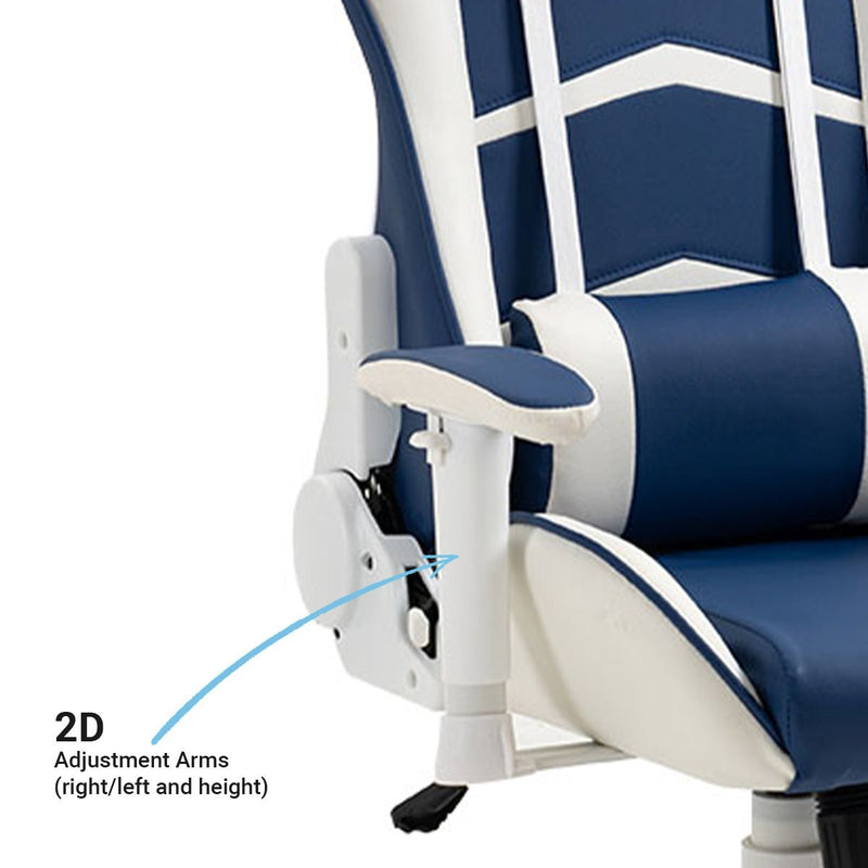 ANT ESPORTS CHAIR 9077 - WHITE & BLUE - SWIFT PERIPHERALS1093120