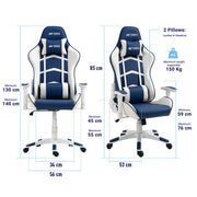 ANT ESPORTS CHAIR 9077 - WHITE & BLUE - SWIFT PERIPHERALS1093120
