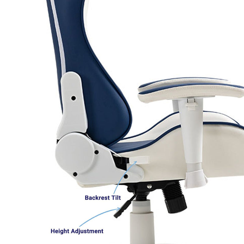 ANT ESPORTS CHAIR 9077 - WHITE & BLUE - SWIFT PERIPHERALS1093120