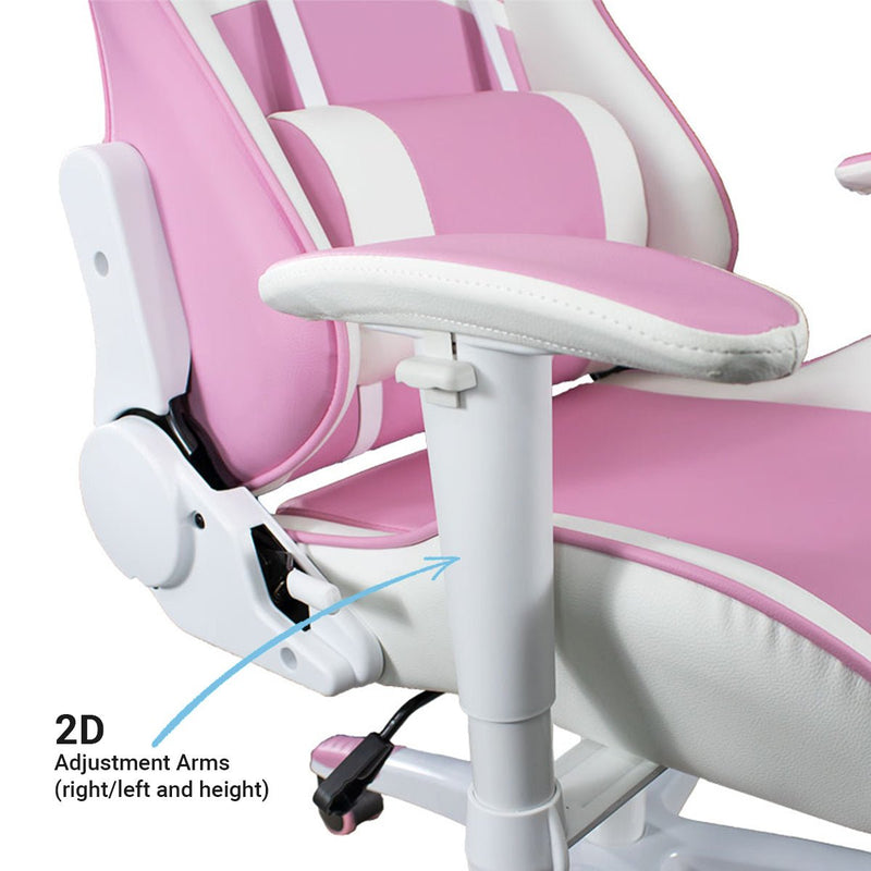 ANT ESPORTS CHAIR 9077 - WHITE & PINK - SWIFT PERIPHERALS1093988